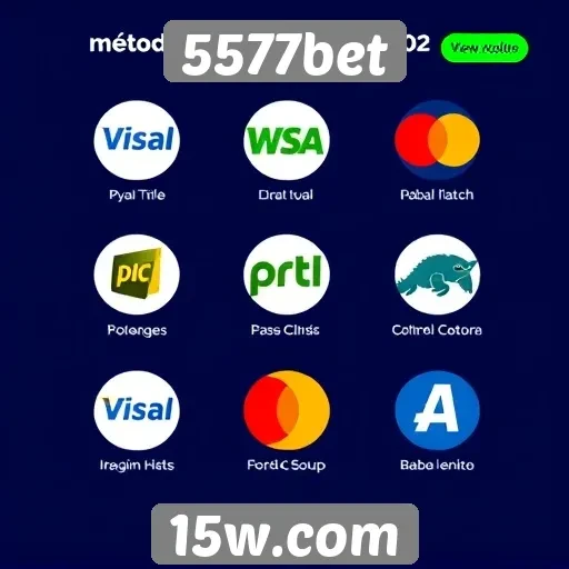 Métodos de pagamento aceitos no 5577bet